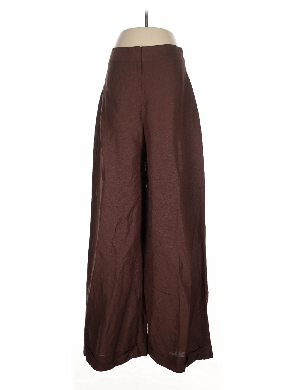 Julia Amory Julia Wide-Leg Brown Linen Pants NWT